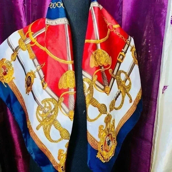 Vintage Red, White & Blue Scarf - Picture 2 of 2